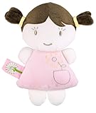 Dandelion Pink Organic Baby Rattle Doll Toy - Brunette