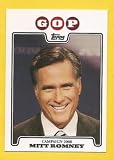 2008 Topps Campaign 2008 #MR Mitt Romney - GOP - Republican Presidential Candidate Baseball Cards - MLB Baseball Trading Card in a Protective Screw Down Display Case!