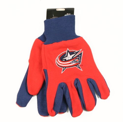 Columbus Blue Jackets Jersey / Gripper Palm Gloves (One Size Fits Most Ages 15+)