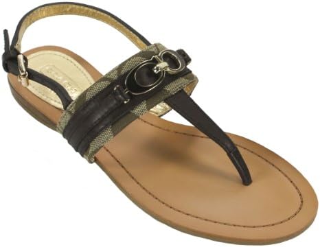 COACH SAMMY SEMI SANDAL CHESTNUT / KHAKI WOMEN SHOE SIZE 9.5 M [Apparel]