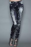 Blank Denim The Acid Wash Super Soft Stretch Satin Jean in Supersonic,Denim for Women