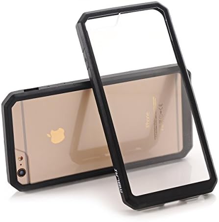 iPhone 6s Plus Case, Hybrid Bumper Cover Shock Absorption Scratch Resistant [Unicorn Beetle] Clear Back Shell Fit for Both Apple iPhone 6 Plus and 6s Plus 5.5 Inch Hard Case Black