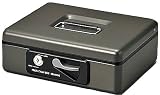 PLUS 小型手提金庫 ダークグレー CB-050G DGY 12-863