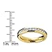 Metal Masters 4MM Goldtone Plated Princess Cut women's Eternity Titanium Ring Wedding Band with Cubic Zirconia CZ 7