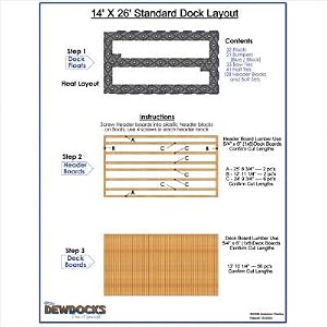 Dewdock Standard Dock (Beige Blue,14 X 26-Feet) by