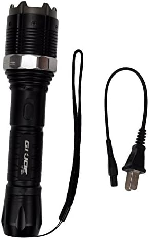 HISAFE Heavy Duty 10000KV Rechargeable Flashlight Tactical Self Defense Tool Flashlight with LED, Black