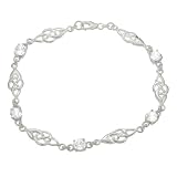 Tressa Sterling Silver Celtic Clear CZ Bracelet