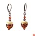Earrings - E247 - Lampwork and Copper Beads ~ Swirl Flower Drop