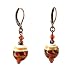 Earrings - E247 - Lampwork and Copper Beads ~ Swirl Flower Drop