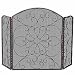 3 Fold Bronze Wrought Iron Screen with Scroll Design