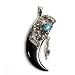 Silver Stone Buffalo Horn Pendants, Size: 72mm (2.8 inches)