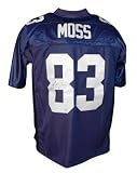 Sinorice Moss New York Giants Autographed Blue Reebok EQT Jersey