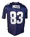 Sinorice Moss New York Giants Autographed Blue Reebok EQT Jersey