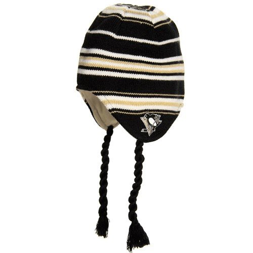 Reebok Pittsburgh Penguins Black Tassle Knit Hat