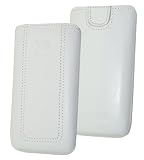 Suncase Ledertasche (Lasche mit Rückzugfunktion) für Samsung Galaxy S II (i9100) S2 weiß