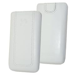 Suncase Ledertasche (Lasche mit R�ckzugfunktion) f�r Samsung Galaxy S II (i9100) S2 wei�