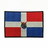 Dominican Republic Flag Logo Embroidered Iron on or Sew on Patch