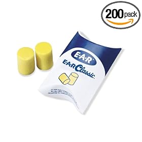 AO Safety/3M Tekk 310-1001 EAR Classic Earplug, Yellow, 200-Pairs