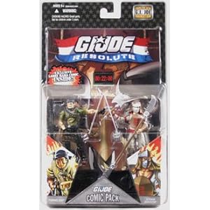 G.I. JOE Hasbro 25th Anniversary 3 3/4 Wave 8 Action Figures Comic Book 2Pack Tunnel Rat vs. Storm Shadow