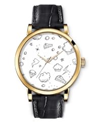 SPRAWL Aanalog Fashion Series Gold Ladies Watches of Genuine Black Leather Strap,Unique Wrist Watch for Women Girls Designed with Sweet Life Style