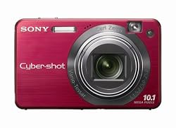 Sony Cybershot DSCW170/R 10.1MP Digital Camera with 5x Optical Zoom with Super Steady Shot (Red)