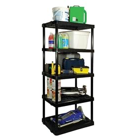 Gracious Living 91003-1-12 Five Shelf Storage System with Extra Large Heavy Duty Vented Shelf Design