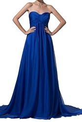 Crystal Corset Empire   Waistline Chiffon Sweetheart Evening Dress 
