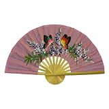 Hand-painted Folding Decorative Wall Fan - Butterfly & Flower Design