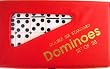 Double Six Standard Dominoes Set of 28-Red Case with White Tiles