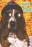 PC9095 - Just Chill, dog in shades animal slogan postcard
