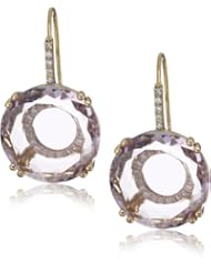 Suzanne Kalan "Vitrine" Round Rose de France and Diamond Earrings