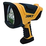 Dorcy 41-1080 Rechargeable Pistol Grip LED Spotlight with Trigger Lock Switch and AC and DC Adapters, 500-Lumens, Yellow Finish