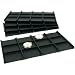 5 Black Faux Leather 12 Slot Pocket Watch Display Tray Inserts