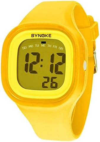 Karp Jelly Diving &amp; Swimming Waterproof Digital Wrist Watches with Alarm, Chronograph &amp; Calendar Function (Yellow)