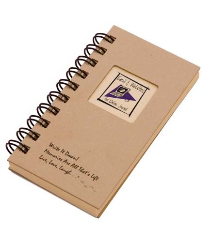 Email & Websites, An Online Journal - MINI Kraft Hard Cover (prompts on every page, recycled paper, read more...)