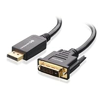 Cable Matters Gold Plated DisplayPort to DVI Cable, 6 Feet
