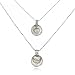 Satya Jewelry Silver Sun And Moon Necklace