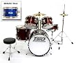 TKO 5-Piece Complete Junior Drum Set - Metallic Blue