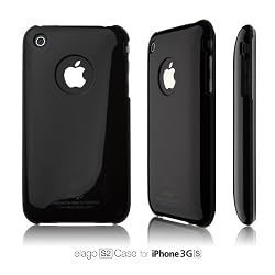 elago S2 Case for iPhone 3G/3GS (High Glossy)-Black + Universal Dock Adapter + S2 Stand included