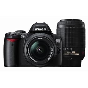 Nikon デジタル一眼レフカメラ D40 ダブルズームキットII ブラック D40BWZII