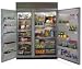 Northland 60SSSB 60 Built-In Side-by-Side Refrigerator with Stainless Steel Interior, Automatic Ice Maker and Automatic Defrost: Black Door Panels