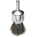 Weiler 0.0104" Wire Size, 3/4" Diameter, Steel Bristles, Solid End, Stem-Mounted Crimped Wire End Brush