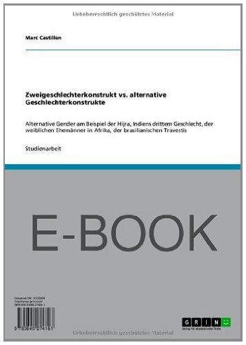 Zweigeschlechterkonstrukt vs. alternative Geschlechterkonstrukte (German Edition)