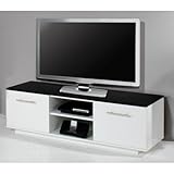 VCM TV-Lowboard Monaco (Farbe: weiß / schwarz)