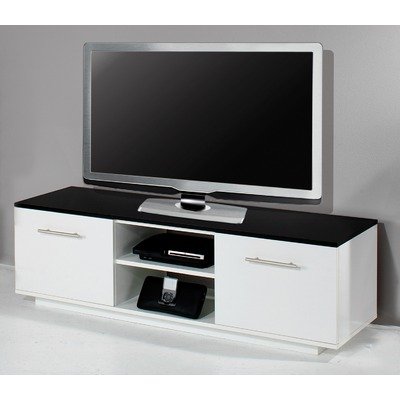 VCM TV-Lowboard Monaco (Farbe: weiß / schwarz)