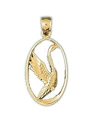Dazzlers Solid 14k Gold Duck Charm Pendant Available in three colors from jewelsberry (weights: 2.5 grams only)