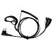 Maximal Power REH2 2-Pin Adjustable C-Shaped Earpiece with Rubber Earhook/Earbud for Motorola Two-Wa