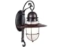 Kenroy Home 70232CAR Tribecca Wall Lantern with White Scarvo Glass Shade, Caramel, Large