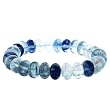 10mm Rondell Stretch Bracelet - Blue Berry Quartz