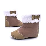 DYSONGO 幼児用 ベビー キッズ用 ブーツ ムートンブーツ 滑り止め 防寒 あったか 秋 冬 ベビーシューズ (13cm)